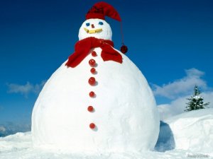 Толстый снеговик - скачать обои на рабочий стол