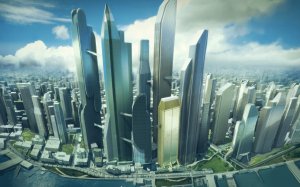 Мегаполис будущего - скачать обои на рабочий стол