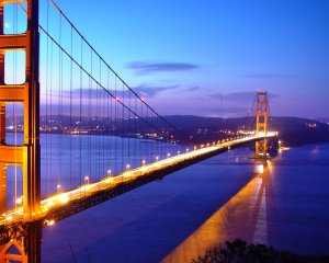 Пейзаж на мосту в Сан-Франциско - скачать обои на рабочий стол