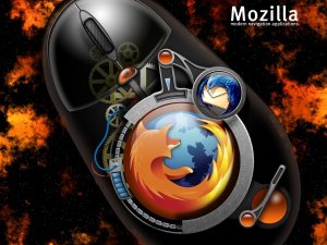 Mozilla логотип на мышке - скачать обои на рабочий стол