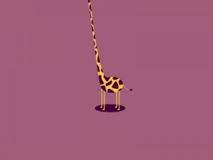 Жираф-клюшка - скачать обои на рабочий стол