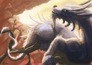 Белый дракон - скачать обои на рабочий стол