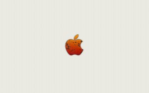 Терракотовое яблоко Apple - скачать обои на рабочий стол