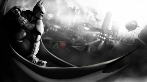 Бэтмен над Готтэм-сити - скачать обои на рабочий стол