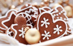 Новогодние печеньки - скачать обои на рабочий стол