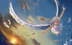 Полет ангела - скачать обои на рабочий стол