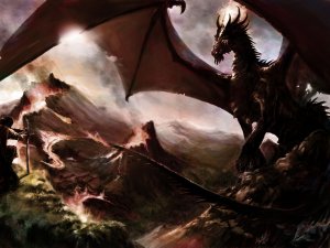 Гигантский дракон - скачать обои на рабочий стол