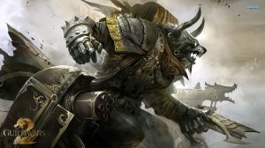 Guild wars: рогатый воин - скачать обои на рабочий стол