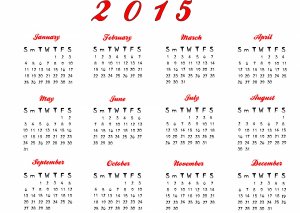 Обои для рабочего стола: Календарь на 2015