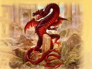 Красный дракон - скачать обои на рабочий стол