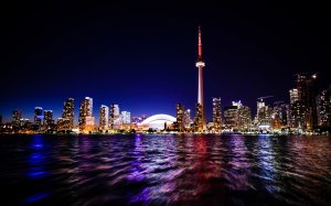 Ночной Торонто - скачать обои на рабочий стол