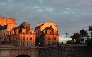 Париж на закате - скачать обои на рабочий стол