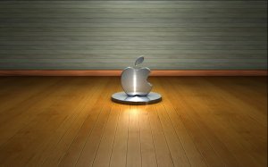 Обои для рабочего стола: 3d-логотип Apple