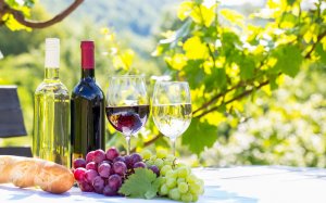 Обои для рабочего стола: Виноград и вино
