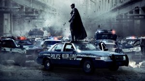 Бэтмен на полицейском авто - скачать обои на рабочий стол