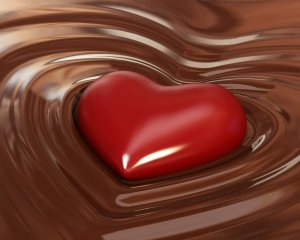 Сердце в шоколаде - скачать обои на рабочий стол