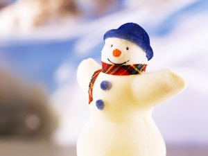 Жизнерадостный снеговик - скачать обои на рабочий стол