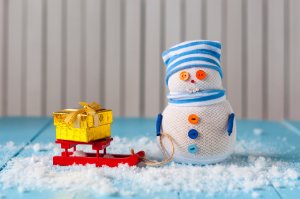 Креативный снеговик - скачать обои на рабочий стол