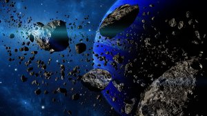 Астероиды в космосе - скачать обои на рабочий стол