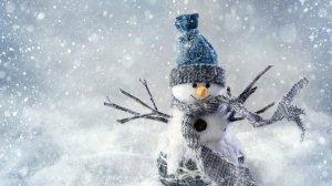Снеговик с шарфом - скачать обои на рабочий стол