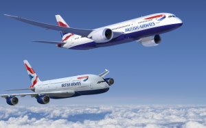 Самолет британской авиакомпании  - скачать обои на рабочий стол