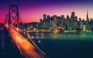 Ночной Сан-Франциско - скачать обои на рабочий стол