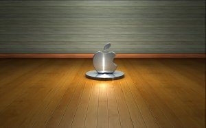 Металлическая статуэтка яблока - скачать обои на рабочий стол