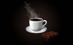 Горячий кофе с шоколадом - скачать обои на рабочий стол