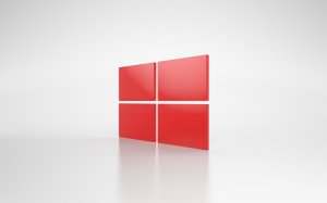 Красный значок windows 10 - скачать обои на рабочий стол
