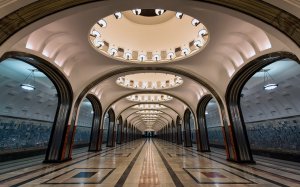 Станция метро Маяковская в Москве - скачать обои на рабочий стол