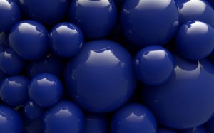 Много синих шаров  - скачать обои на рабочий стол