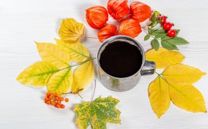 Осенний кофе  - скачать обои на рабочий стол