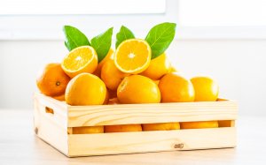 Ящик с апельсинами - скачать обои на рабочий стол