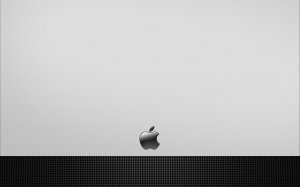 Черно-белый фон Apple - скачать обои на рабочий стол