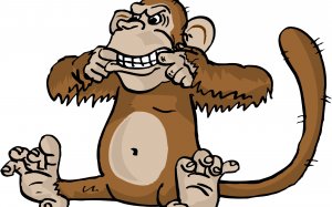 Зубастая обезьяна - скачать обои на рабочий стол