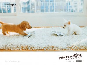 Обои для рабочего стола: Two nintendo dogs