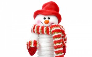Рождественский снеговик - скачать обои на рабочий стол