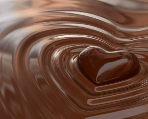 Шоколадное сердце - скачать обои на рабочий стол