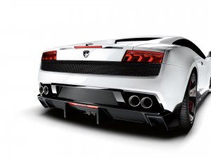 Обои для рабочего стола: Lamborghini вид сзад...