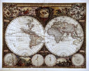 Карта земного шара - скачать обои на рабочий стол