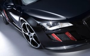 Audi R8 вид сбоку - скачать обои на рабочий стол
