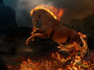 Огненный конь - скачать обои на рабочий стол