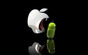 Apple vs Android - скачать обои на рабочий стол