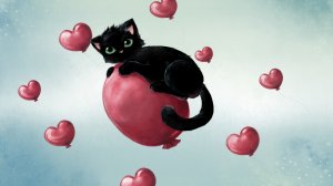Котенок на шаре - скачать обои на рабочий стол