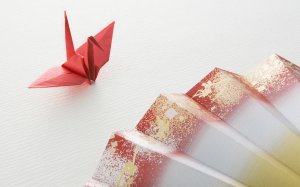Журавлик-оригами - скачать обои на рабочий стол