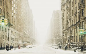 Зима в Нью-йорке - скачать обои на рабочий стол