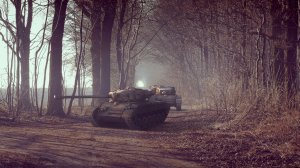 World Of Tanks: дорога в лесу - скачать обои на рабочий стол