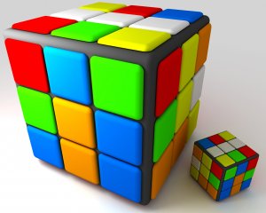 Обои для рабочего стола: Кубик Рубика: микро ...