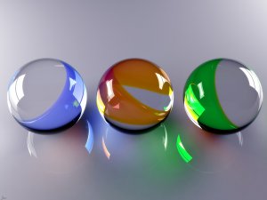 Обои для рабочего стола: Стеклянные шары 3D