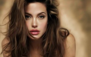 Портрет Джоли - скачать обои на рабочий стол